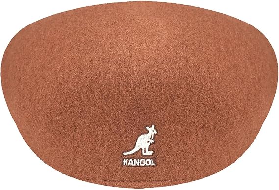 Kangol Cappello Coppola 504 Iconico in Lana Marroncino Mogano Unisex