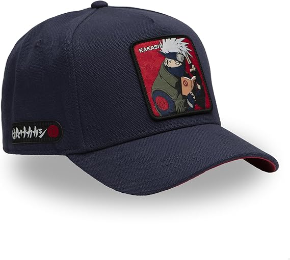 Capslab Cappellino con Visiera Collezione Naruto in Cotone Blu Rosso Unisex