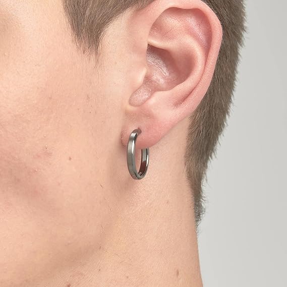 Brosway Orecchino uomo a Cerchio in Acciaio Collezione INK - BIK104