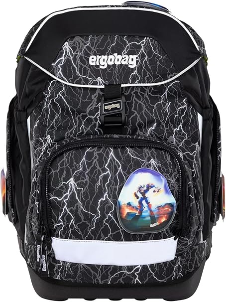 Ergobag PACK SET zaino portapenne Ergonomico Personalizzabile Eco Resistente Acqua Sporco Verde Bambino reflectbear