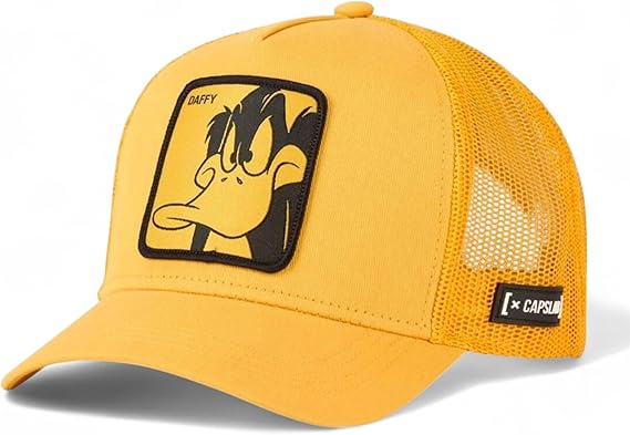 Capslab Cappellino con Visiera Daffy Collezione Looney Tunes Misto Cotone Giallo Unisex
