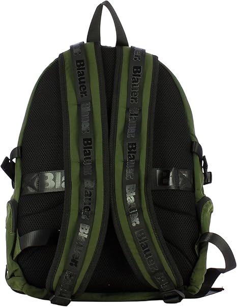 Blauer Zaino Worce 03 Linea SPL Realizzato in Nylon Cerato Impermeabile Verde Militare Unisex