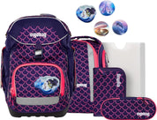 Ergobag PACK SET zaino portapenne Ergonomico Personalizzabile Eco Resistente Acqua Sporco Verde Bambino PEARL