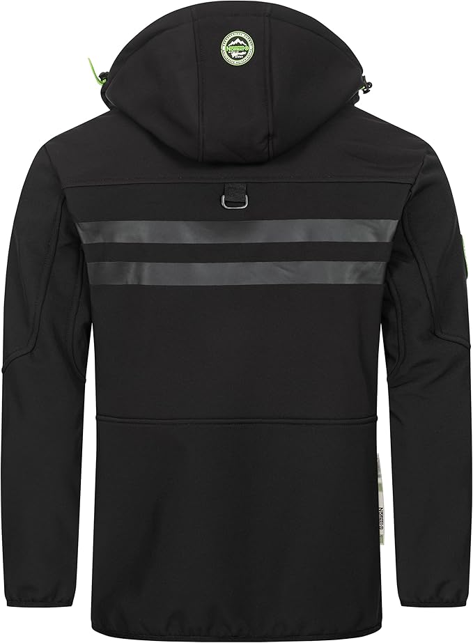 Geographical Norway Giubbotto Giacca softshell Con Cappuccio Nero Vantaa