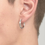 Brosway Orecchino Uomo In Acciaio silver cerchio anello - Collezione Ink - BIK102