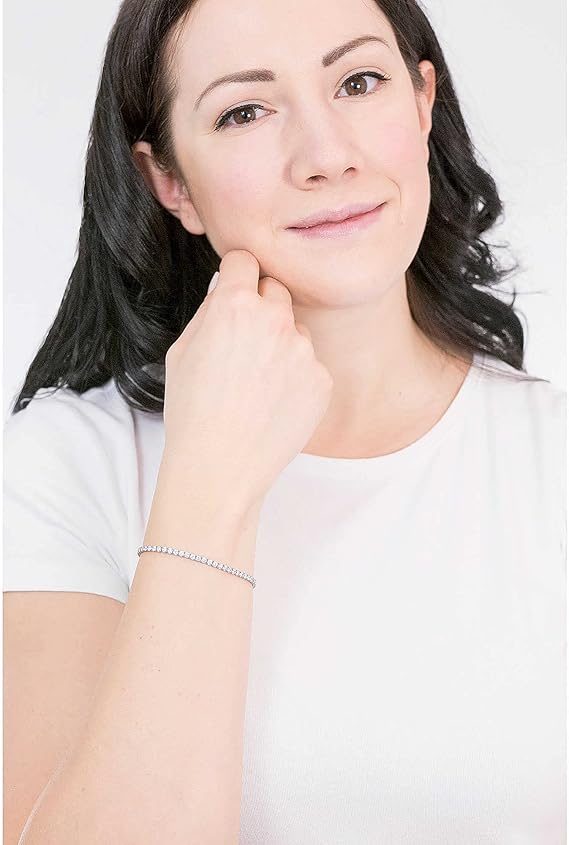 Brosway Bracciale Tennis Acciaio e Cubic Zirconia Simbolo Croce Collezione Desideri - BEI035