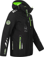 Geographical Norway Giubbotto Giacca softshell Con Cappuccio Nero Vantaa