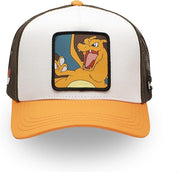 Capslab Cappellino con Visiera Collezione Pokemon Misto Cotone Bianco Arancio Unisex