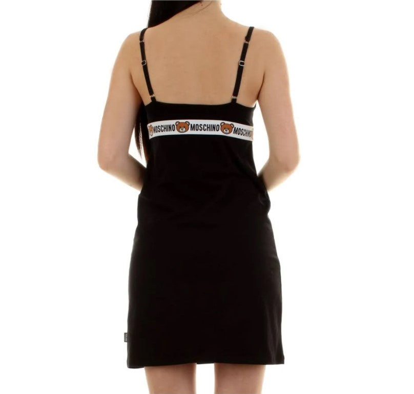 Moschino Underbear Short Dress Cotton Black