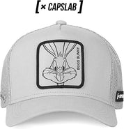 Capslab Cappellino con Visiera Bugs Collezione Looney Tunes Misto Cotone Grigio Unisex