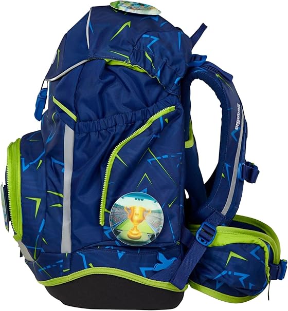 Ergobag PACK SET zaino portapenne Ergonomico Personalizzabile Eco Resistente Acqua Sporco Verde Bambino RUNBEAR