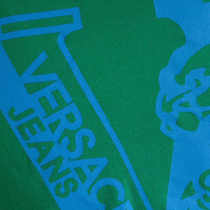 Versace T-Shirt Girocollo Crew Neck Cotone Verde 4