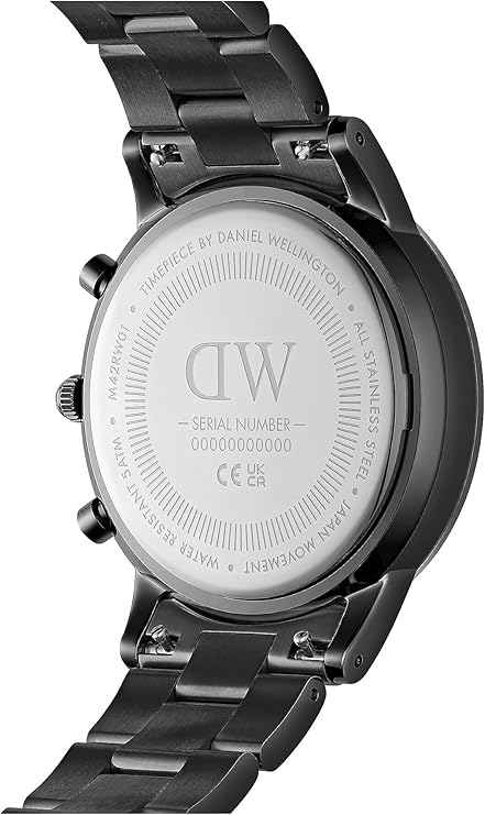Daniel Wellington orologio iconic Link cronografo 42mm inox 316L black DW00100642
