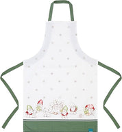 THUN Grembiule Inverno Incantato 60x90 cm Gnomes Sage Green 100% Cotone