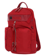 Piquadro In Nylon Rigenerato Con Tasche Esterne Frontali Rosso Unisex