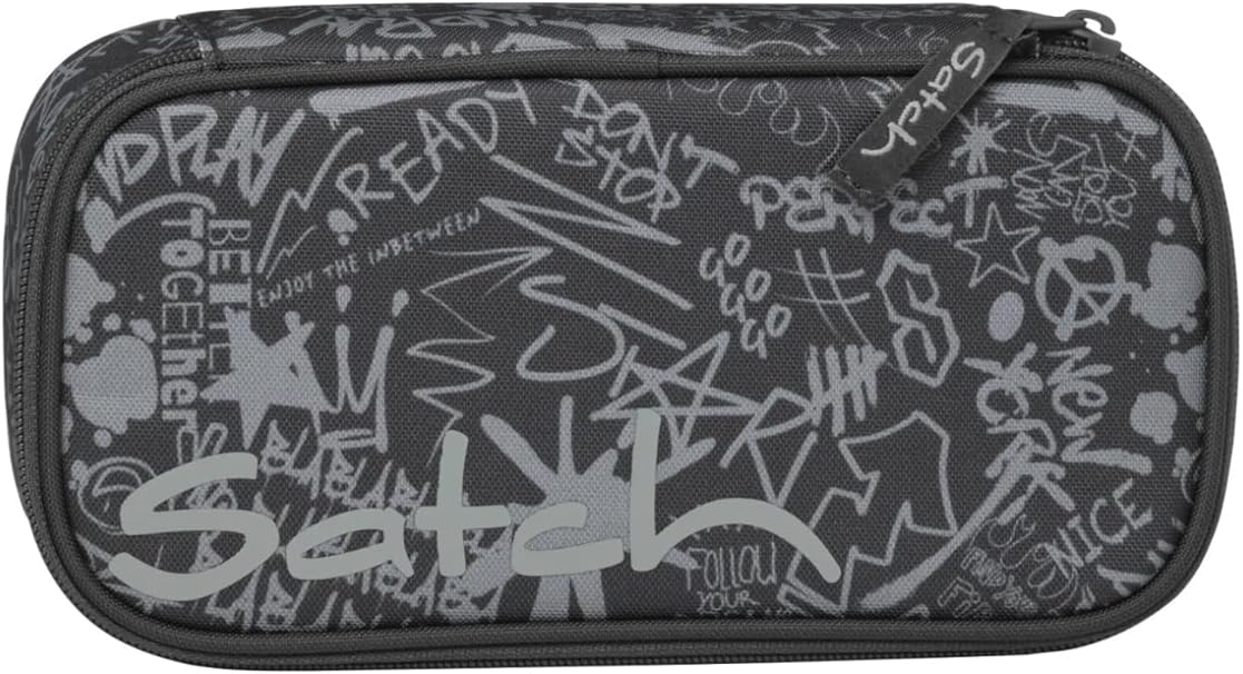 Satch Portapenne Astuccio Scolastico 22x6x11 Cm pensilcase Street Ink nero black