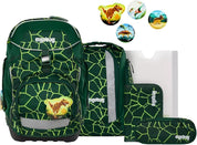 Ergobag PACK SET zaino portapenne Ergonomico Personalizzabile Eco Resistente Acqua Sporco Verde Bambino BEARREX