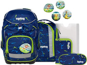 Ergobag PACK SET zaino portapenne Ergonomico Personalizzabile Eco Resistente Acqua Sporco Verde Bambino RUNBEAR