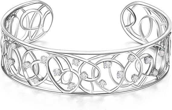 Brosway Bracciale ATTITUDE rigido in ottone rodiato e zirconi bianchi BTU11