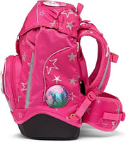 Ergobag Set prime zaino portapenne Ergonomico Personalizzabile Eco Resistente Acqua Sporco Fucsia Bambina Star