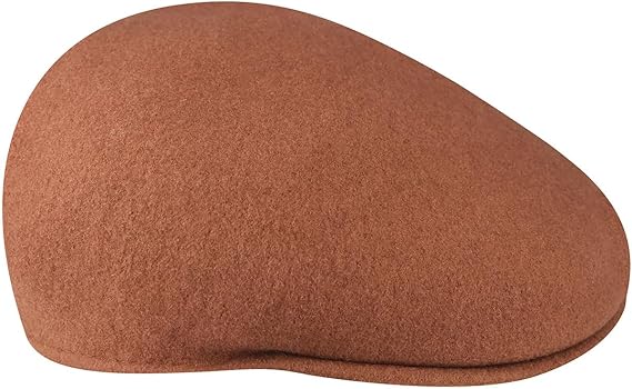 Kangol Cappello Coppola 504 Iconico in Lana Marroncino Mogano Unisex