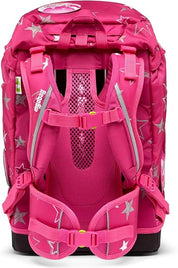 Ergobag Set prime zaino portapenne Ergonomico Personalizzabile Eco Resistente Acqua Sporco Fucsia Bambina Star