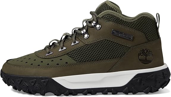 Timberland Scarpe Sneaker Mid Uomo GreenStride 6 Motion Tomaia in Nubuck Verde Foglia