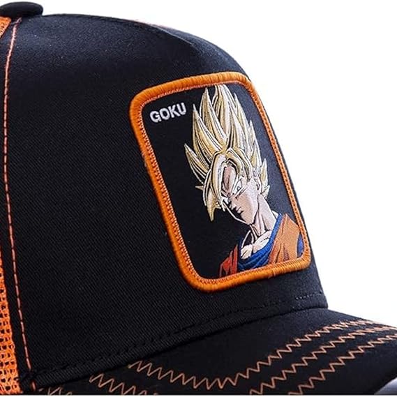Capslab Cappellino con Visiera Collezione Dragon Ball Misto Cotone Arancio Nero Unisex