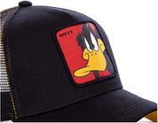 Capslab Cappellino con Visiera Daffy Collezione Looney Tunes Misto Cotone Nero Unisex