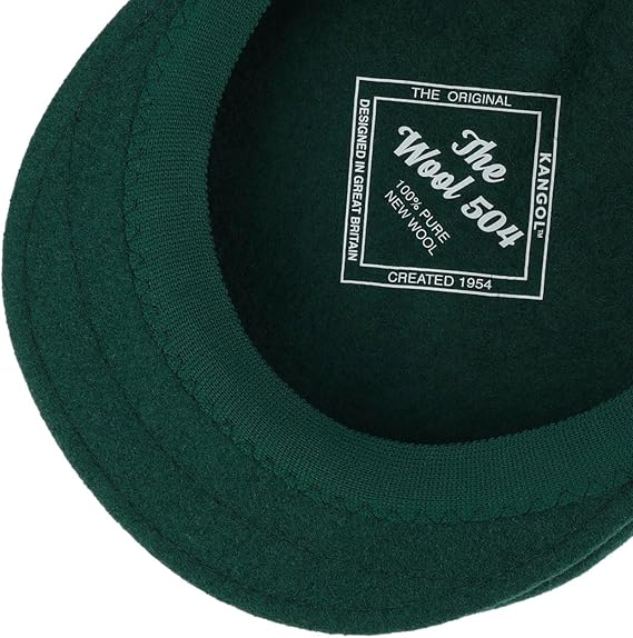 Kangol Cappello Coppola 504 Iconico in Lana Verde Smeraldo Unisex