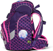 Ergobag Set prime zaino portapenne Ergonomico Personalizzabile Eco Resistente Acqua Sporco Viola Bambino PearlBear