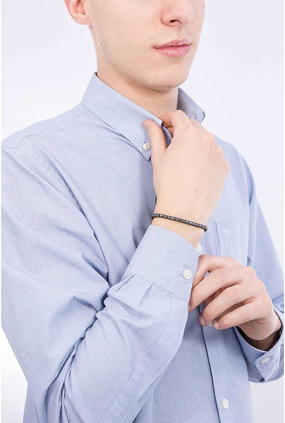 Brosway Bracciale uomo Tennis in Acciaio e Cubic Zirconia nero Collezione Avantgarde - BVD12