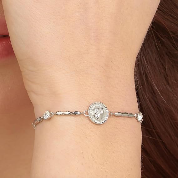 Brosway Bracciale Donna Acciaio e Cristalli Simbolo Gufo | Collezione Chakra - BHKB121