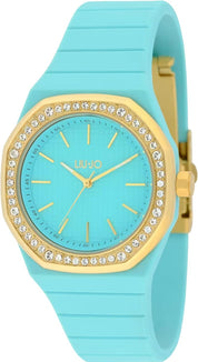 Liu Jo orologio Yacht Lady Acquamarine silicone acciaio azzurro cristalli TLJ2382