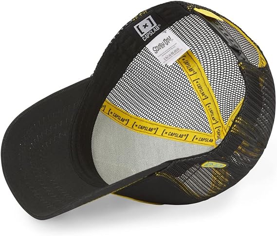 Capslab Cappellino con Visiera Collezione Scooby Doo Misto Cotone Nero Unisex