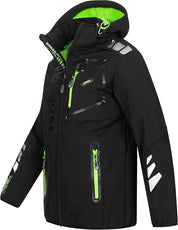Geographical Norway Giubbotto Giacca softshell Con Cappuccio Nero Vantaa
