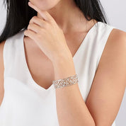 Brosway Bracciale ATTITUDE rigido in ottone rodiato e zirconi bianchi BTU11