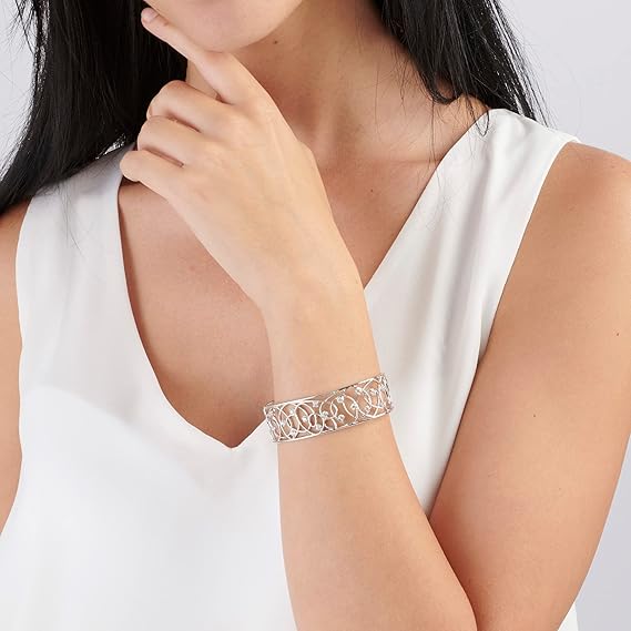 Brosway Bracciale ATTITUDE rigido in ottone rodiato e zirconi bianchi BTU11