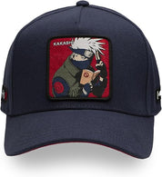 Capslab Cappellino con Visiera Collezione Naruto in Cotone Blu Rosso Unisex