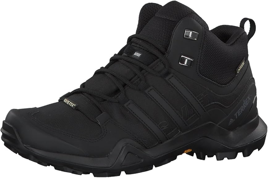 Adidas Scarpe Trail Terrex Swift R2 Mid GTX Tessuto Tecnico Nero Uomo
