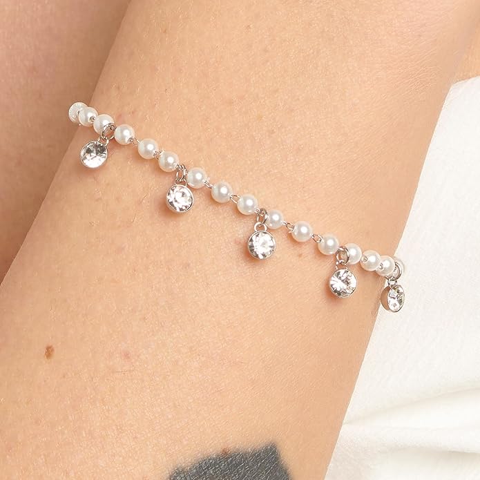 Brosway Bracciale acciaio 316 con cristalli e perle Donna - Collezione Chant - BAH87