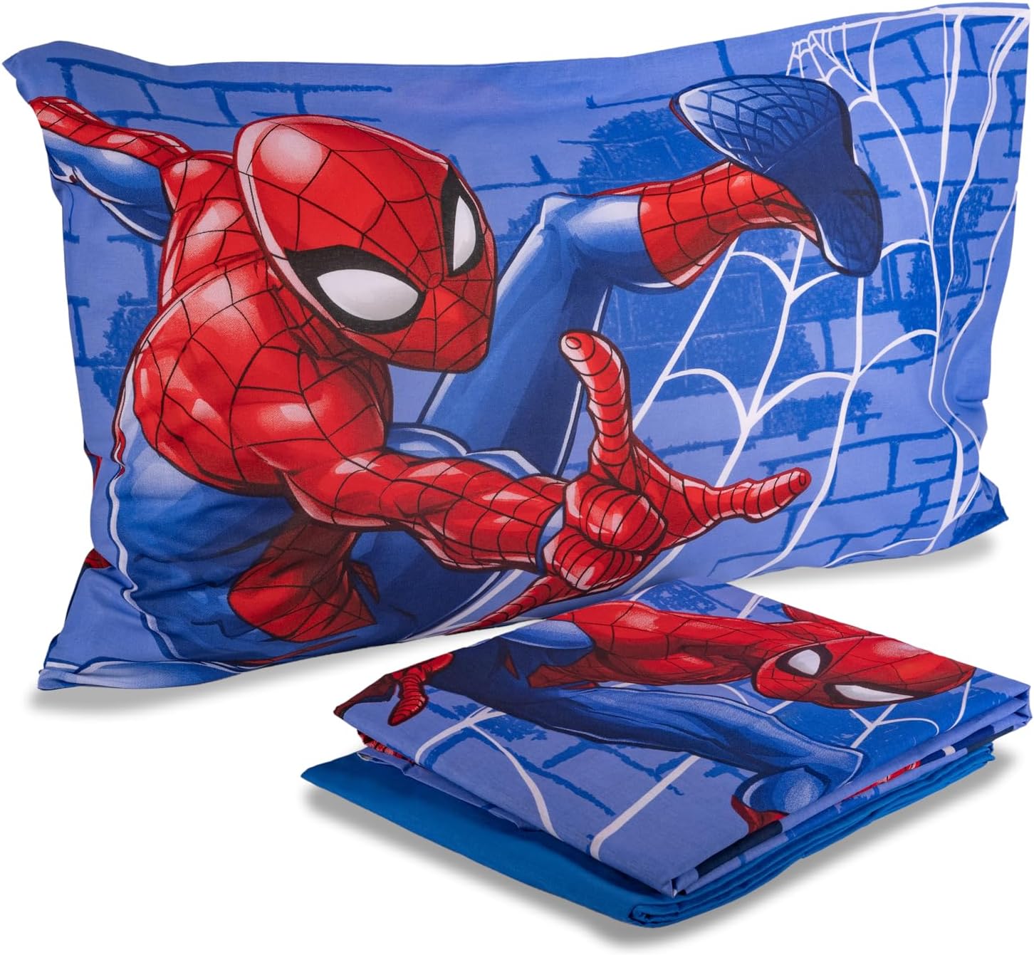 SPIDER MAN DISNEY Completo Letto lenzuola Singolo in Cotone lenzuola federe PRODOTTO UFFICIALE