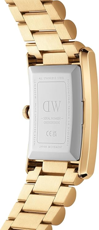 Daniel Wellington orologio bound 28mm 316L steel oro 35x24 retro moderno bianco DW00100703