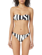 Moschino Swim Bikini Two-Tone Bandeau Black