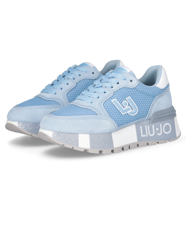 Liu Jo Sneakers Pelle/Suede Azzurro-2