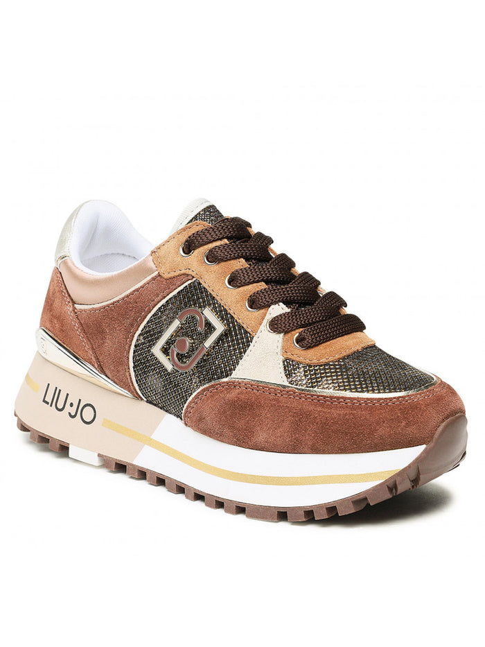 Liu Jo Sneakers Maxi Wonder 20 Pelle Marrone 1