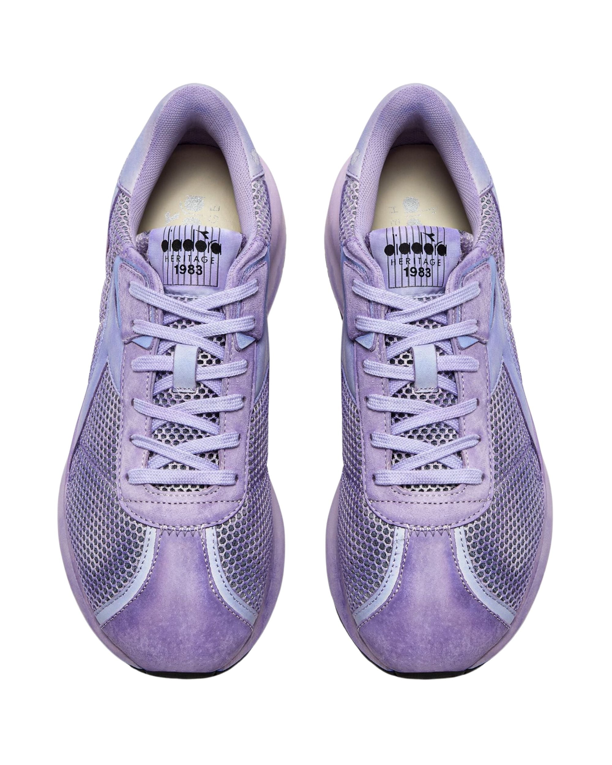 Diadora Heritage Mercury Elite Sneakers in Purple Tie-Dye Leather