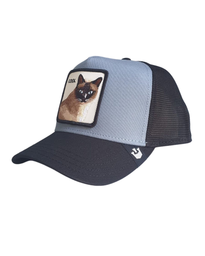 Goorin Bros. Trucker Cap Cappellino Animal Farm 'the Cool Cat' Blu Unisex 2
