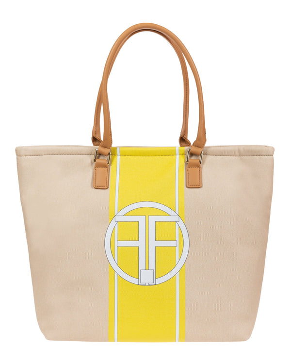 Fracomina Tote Bag With Colorful Detail Yellow Women