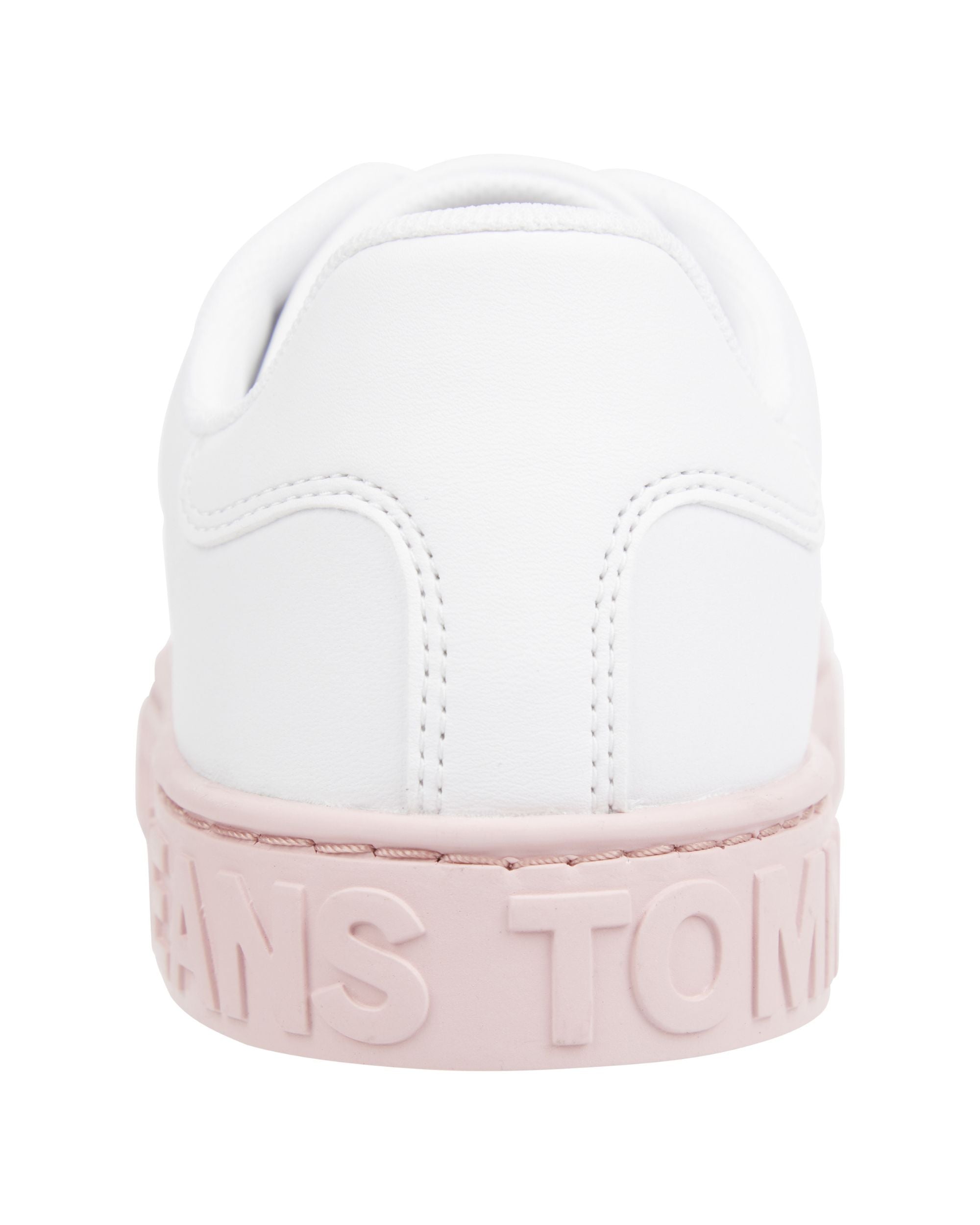 Tommy Jeans Pink Leather Sneakers